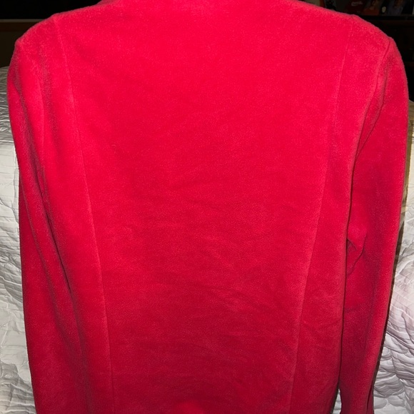 Lands’ End Fleece Blazer Style Sweater Jacket - Picture 4 of 8